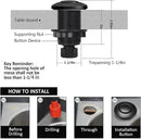Garbage Disposal Air Switch Kit for SinkTop Waste Disposal with Stainless Steel Black Short Air Button by Briidea by CozyNest Decor