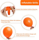 RUBFAC 129pcs Orange Balloons Different Sizes 18/12/10/5 Inches, Burnt Orange Fall Balloon Arch Kit Garland for Halloween Thanksgiving Party Baby Shower Birthday Decoration by TinyTreasures Baby Boutique