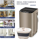 Full Automatic Washing Machine with LED Display, 17.7 lbs Portable Washer Drain Pump, 10 Programs & 8 Water Levels Selections, Ideal for RV, Camping, Apartment, Dorm, Gold by CozyNest Decor