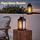 11" Solar Lantern Outdoor Garden Hanging Lanterns Waterproof LED Vintage Flickering Flame Lanterns for Patio, Table, Party. by CozyNest Decor
