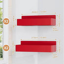 Magnetic Spice Rack for Refrigerator, Kitchen Organizer and Storage Shelf, Red (4 Pack)… by CozyNest Decor