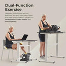 Sunny Health & Fitness Dual Function Under Desk Pedal Exerciser, Portable Indoor Cardio Mini Bike at Home, Arm/Leg Cycle for Seniors, Optional Magnetic, Motorized & Free SunnyFit App Bluetooth Connect by CozyNest Decor