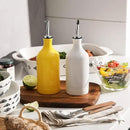 Sweejar Ceramic Olive Oil Dispenser Bottle, Opaque Oil Cruet Protects Oil, Suitable for Storage, Pack of 1, 15.5 Fl Oz (Yellow) by CozyNest Decor