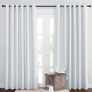NICETOWN Room Darkening Slding Glass Curtain Panels - Window Treatment Thermal Insulated Grommet Light Blocking Drapes for Bedroom/Home Office (2 Panels, 80 by 84, Greyish White) by TinyTreasures Baby Boutique
