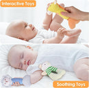 iPlay, iLearn Baby Toys 3 6 12 Month Newborn Gift, Infant Soft Jungle Stuffed Animal Rattle Plush Barn, First Birthday Basket Shower Stuffer, Boy Girl Sensory Hand Development Toy 2 4 7 9M 1 Yr-Jungle by TinyTreasures Baby Boutique