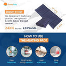 SunnyBay Extra Large Microwave Heating Pad, Microwavable Heavy Weighted Full Body Moist Hot or Cold Pack and Washable Fleece Cover, 10x24 Inches, FSA HSA Eligible, 2.8 lbs, Made in USA, Navy Blue by CozyNest Decor