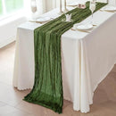 Sioloc 1 Pack Moss Green Cheesecloth Table Runner Fall Autumn Decor for Home 10ft Table Cloth for Tea Wedding Birthday Party Baby Bridal Shower Halloween Thanksgiving by CozyNest Decor