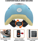 Kid Bike Helmets for Boys and Girls | Fit Head 51-54cm Circumference | CPSC & NTA-8776 Dual Certified | Multi-Sport Helmets with LED Lights, Magnetic Buckle, Detachable Visor by TinyTreasures Baby Boutique