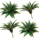 JUSTOYOU Large 12.5" Artificial Succulents Aloe Plants Real Touch Fake Flowers Unpotted for Home Wedding Festival Arrangement (4, Green) by CozyNest Decor