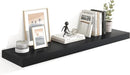 Heimlove 48" Black Floating Shelves for Wall,10 Deep Rustic Wood Display & Storage Wall Shelves with Heavy Duty Brackets for Bathroom,Bedroom,Kitchen,Living Room,Office by CozyNest Decor