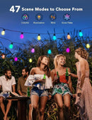 Govee Smart Outdoor String Lights H7029, 24ft RGBIC Outdoor Lights with 8 Dimmable LED Bulbs, IP65 Waterproof, Color Changing Warm White Lights with 47 Scene Modes for Patio, Backyard, App Control by CozyNest Decor