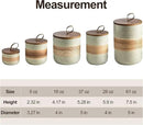 Large Storage Containers with Lids, Ceramic Coffee Container Kitchen Food Storage Jars for Spice Sugar Tea Bag, Stackable Decorative Jars for Counter, 61oz by CozyNest Decor