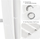 MIULEE Pure White Curtains for Bedroom Living Room 84 Inches Long 2 Panels, Thermal Insulated Room Darkening Drapes Grommet Top Solid Color Window Treatments W40 x L84 Inch by TinyTreasures Baby Boutique