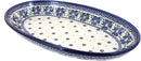 Blue Rose Polish Pottery Spring Blossom Oval Platter by CozyNest Decor