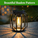 Solar Hanging Lanterns Outdoor: 2 Pack Metal Solar Hanging Lights with Hook, Bright - Warm Waterproof LED Lanterns for Outside, Classic Decorative Solar-Powered Light for Yard Garden Patio Porch Decor by CozyNest Decor