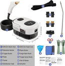 2500W Handheld Steam Cleaner,Portable Car Steamer For Auto Detailing,High-Temperature and Pressure Steam Cleaner For Home, Steam Cleaning Machine for Furniture,Kitchen,Grout,Floor,Tile (6-White) by TinyTreasures Baby Boutique