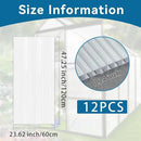12 Pcs Polycarbonate Greenhouse Panels Waterproof UV Protected Polycarbonate Double Layer Polycarbonate Panels Sheet Corrugated Plastic for Greenhouse, Outdoor, Plant Stand Roof(4' x 2' x 0.24'') by GreenHaven Gardens