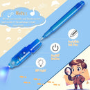 Invisible Ink Pen 24Pcs, Spy Pens with UV Light, Magic Marker, Classroom Prize, Birthday party favors for kids 8-12, Kids Christmas Gift Stocking Stuffers by TinyTreasures Baby Boutique