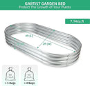 Galvanized Raised Garden Bed, 4x2x1 FT Thickening Raised Beds for Gardening, Oval Larger Space Planter Box for Outdoor for Herbs, Vegetables, Fruits by GreenHaven Gardens