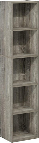 Furinno Luder Bookcase / Book / Storage, 5-Tier Cube, French Oak by TinyTreasures Baby Boutique