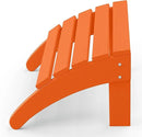 WestinTrends Outdoor Ottoman, Patio Adirondack Ottoman Foot Rest, All Weather Poly Lumber Folding Foot Stool for Adirondack Chair, Widely Used for Outside Porch Pool Lawn Backyard, Orange by CozyNest Decor