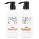 Clean Kids Naturally Tropical Shampoo- EWG Verified, All-Natural, Coconut-free, Gluten-free, Vegan, and Cruelty-free, Paraben-Free (2 Bottles, Orange Burst) by TinyTreasures Baby Boutique