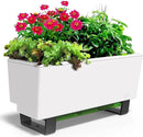Glowpear Self-Watering Mini Bench Planter - 23.6" in Pot, Free Standing, UV Stable, Scalable, Indoor | Outdoor Pot with Water Gauge, for Home Kitchen Windowsill Gardening by CozyNest Decor