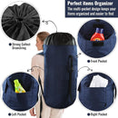 Laundry Bag Backpack, 125L Extra Large Travel Laundry Bags with Shoulder Straps, Adjustable & Extendable Design, Laundry Hamper Bag with 3 Pockets for Laundromat, College, Travel, Camping by TinyTreasures Baby Boutique