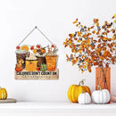 Thanksgiving Door Sign Decor, Calories don't Count on Thanksgiving, Fall Autumn Seasonal Wall Art Hanging Wooden Sign Halloween Decorations for Home Party Outside Indoor, Housewarming Gift by CozyNest Decor