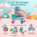 Girls Roller Skates for Kids Beginners 4 Size Adjustable Roller Skates, Light UP 8 Wheels for Girls Roller Skate Fun Illuminating Roller Skate for Kids Boys patines para niñas by TinyTreasures Baby Boutique