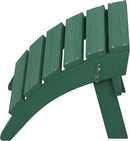 SERWALL Folding Adirondack Ottoman Without Assembly, Green by GreenHaven Gardens