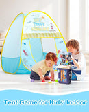Kids Play Tent, Pop Up Play Tent Fishing Shop Theme with Complete Toy Set, Play Toys Play Set for Kids Indoor Outdoor Pretend Play by TinyTreasures Baby Boutique