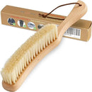 TAKAVU Clothes Brush Hat Brush, White Boar Bristle Lint Brush with Large Beech Wood Handle - Perfect for Pet Hair, Suits, Velvet, Cashmere, Wool, Suede, Shoe - Effective Lint Remover by CozyNest Decor