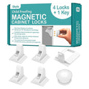 SKYLA HOMES Magnetic Cabinet Locks Baby Proofing Child Safety - The Safest Quickest and Easiest Multi-Purpose 3M Adhesive Child Proof Latches, No Screws or Tools Needed (4 Pack) by TinyTreasures Baby Boutique
