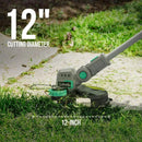 Litheli 20V Cordless String Trimmer and Edger, 12" Electric Weed Wacker with Auto Line Feed, Includes 2.0Ah Battery and Charger. by GreenHaven Gardens