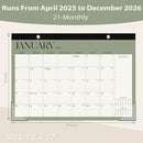 Desk Calendar 2025-2026, Runs Until December 2026 - Large Size 17" x 12" Desktop/Wall Monthly Calendar with To Do List, Personal Desk Calendar Planner for Home, School, Office by TinyTreasures Baby Boutique