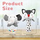 Baby Rattles 0-6 Months Newborn Toys Infant Toys 0-6 Months Rattles for Babies 0-6 Months Baby Toys 0-6 Months, Black and White High Contrast Baby Toys for Newborn 0 3 6 9 12 Months Girls Boys by TinyTreasures Baby Boutique