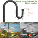 Bird Feeder Pole with Shepherds Hook - Heavy Duty Hummingbird Feeder Stand with 5 Prong,78" Adjustable Rustproof Garden Hooks Outdoor for Hanging Birdfeeder,Wind Chimes,Lanterns,Solar Lights,Black by GreenHaven Gardens