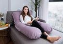 Meiz U Shaped Sleeping, Cooling 60‘’ Maternity Pillow for Pregnant Women with Jersey Cover, Purple by TinyTreasures Baby Boutique
