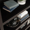 Sauder Miscellaneous Storage 5 Bookcase/Book Shelf, L: 35.28" x W: 13.23" x H: 69.76", Estate Black by CozyNest Decor