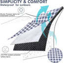HX&OD Outdoor Picnic Blanket, Extra Large, 80''x60'' Waterproof Foldable Blankets Gingham Picnic Mat for Beach, Camping Grass Lawn Park Accessories Cute Couple Ideas Wedding (Gray, 80”x60”) by TinyTreasures Baby Boutique
