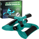 Joeys Sprinkler for Yard, Rotating Garden Sprinkler for Large Area Coverage, Lawn and Yard Sprinklers (Green) by GreenHaven Gardens