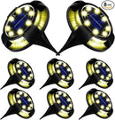 Solar Ground Lights Outdoor 8 Packs 12 LED Disk Lights Solar Powered Waterproof New In-ground Lights For Garden Deck Stair Step Lawn Patio Driveway Walkway Pathway Yard decoration(8 Pack, Warm Light) by GreenHaven Gardens