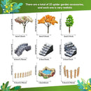 23 Pcs Fairy Garden Miniatures Jumping Spider Enclosure Accessories, Mini Bridge Fence Pond Street Lamps Mushroom Lawn Figurines Garden Decorations for Jumping Spider Habitat by GreenHaven Gardens