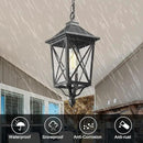Darkaway Outdoor Pendant Light Fixture, Outdoor Hanging Porch Light with Seeded Glass, Anti-Rust Waterproof Aluminum E26 Socket Lighting for Porch Entryway Doorway by GreenHaven Gardens