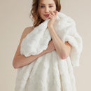 Bedsure GentleSoft White Throw Blanket for Couch - Checkered Fleece Blankets Gifts for Women Men Girls, Cute Soft Cozy Throw for Bedroom Home Decor Gifts, 50x60 Inches by CozyNest Decor