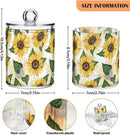 Sunflower 2PC Airtight Transparent Plastic Storage Jar, Food Storage Container Glass, Can Store Candy, Salt, Coffee Beans, With lid, Easy To Use by CozyNest Decor