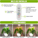 Grow Lights for Indoor Plants, 48 LEDs Full Spectrum Halo Plant Light for Indoor Plants, Height Adjustable Growing Lamp with Detachable Base, 3 9 12Hrs Timer, 10 Brightness, 3 Pack by GreenHaven Gardens