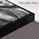 Large Abstract Canvas Wall Art for Living Room Black and White Wall Decor for Office Black Framed Wall Art 29 x 58 Inch by CozyNest Decor