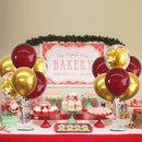 TONIFUL 4 Set Burgundy Red Gold Balloon Centerpieces for Table,Balloon Stand Kit for Graduation Decorations 2025,Christmas Party Decoration,New Year's Eve,Anniversary,Thanksgiving,Birthday Decorations by TinyTreasures Baby Boutique